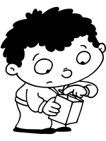 A coloring page of little monsters